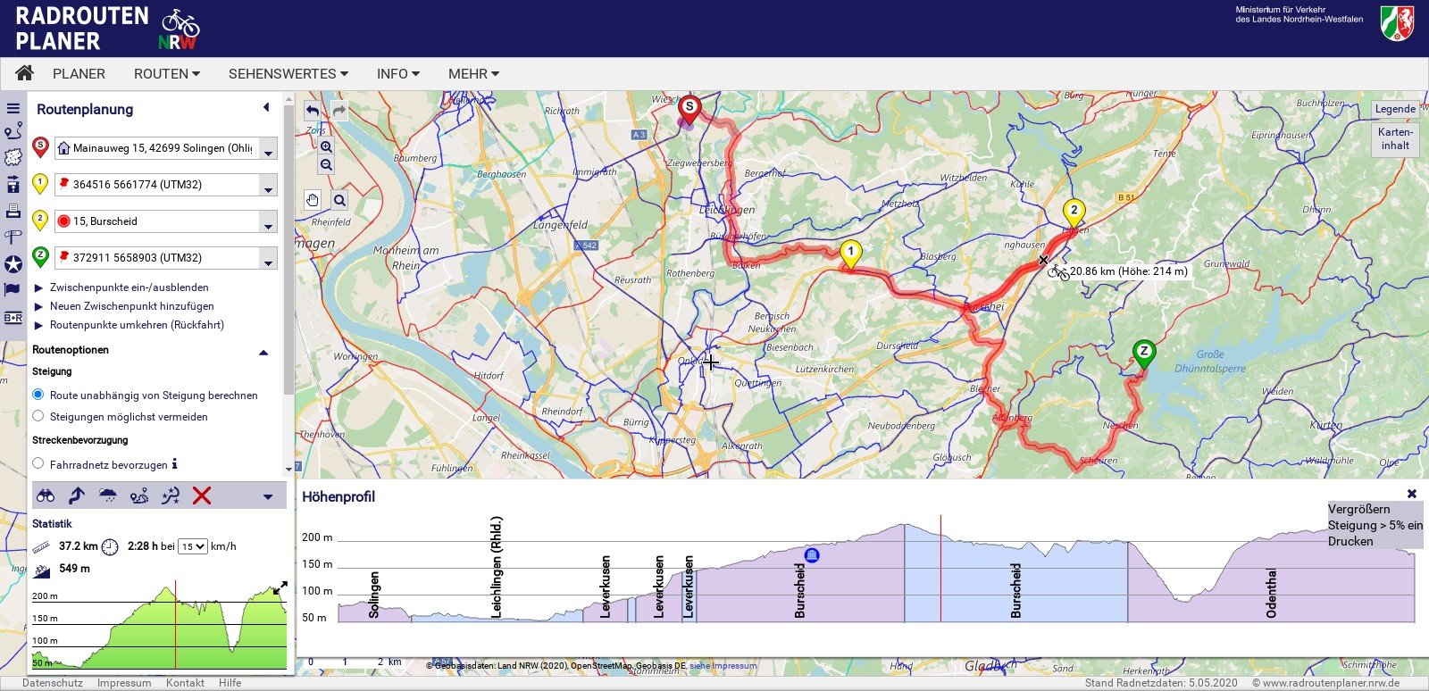Radroutenplaner NRW - Die erste 80 Kilometer Tour | 14qm
